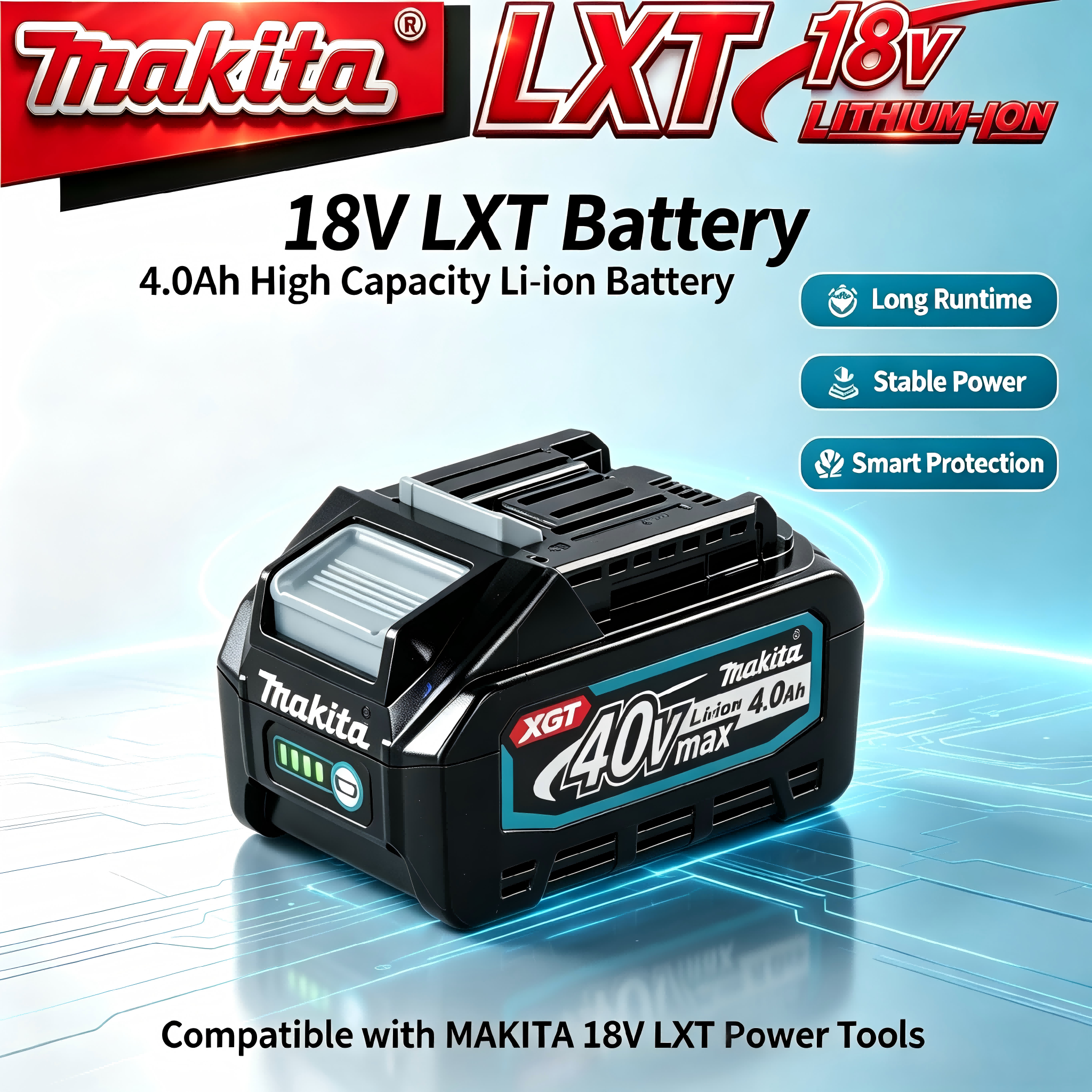 Makita Power Tools Xgt - Makita 40V Max XGT 4.0Ah Lithium-ion
