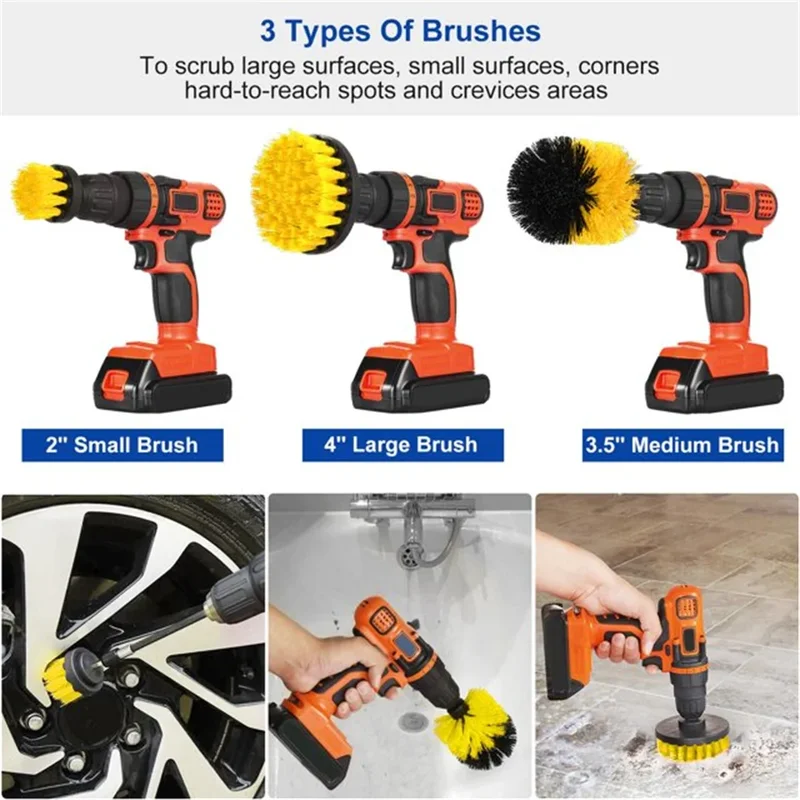 Power Tools Spare Parts - 3 Pcs/Set Power Drill Brush Set