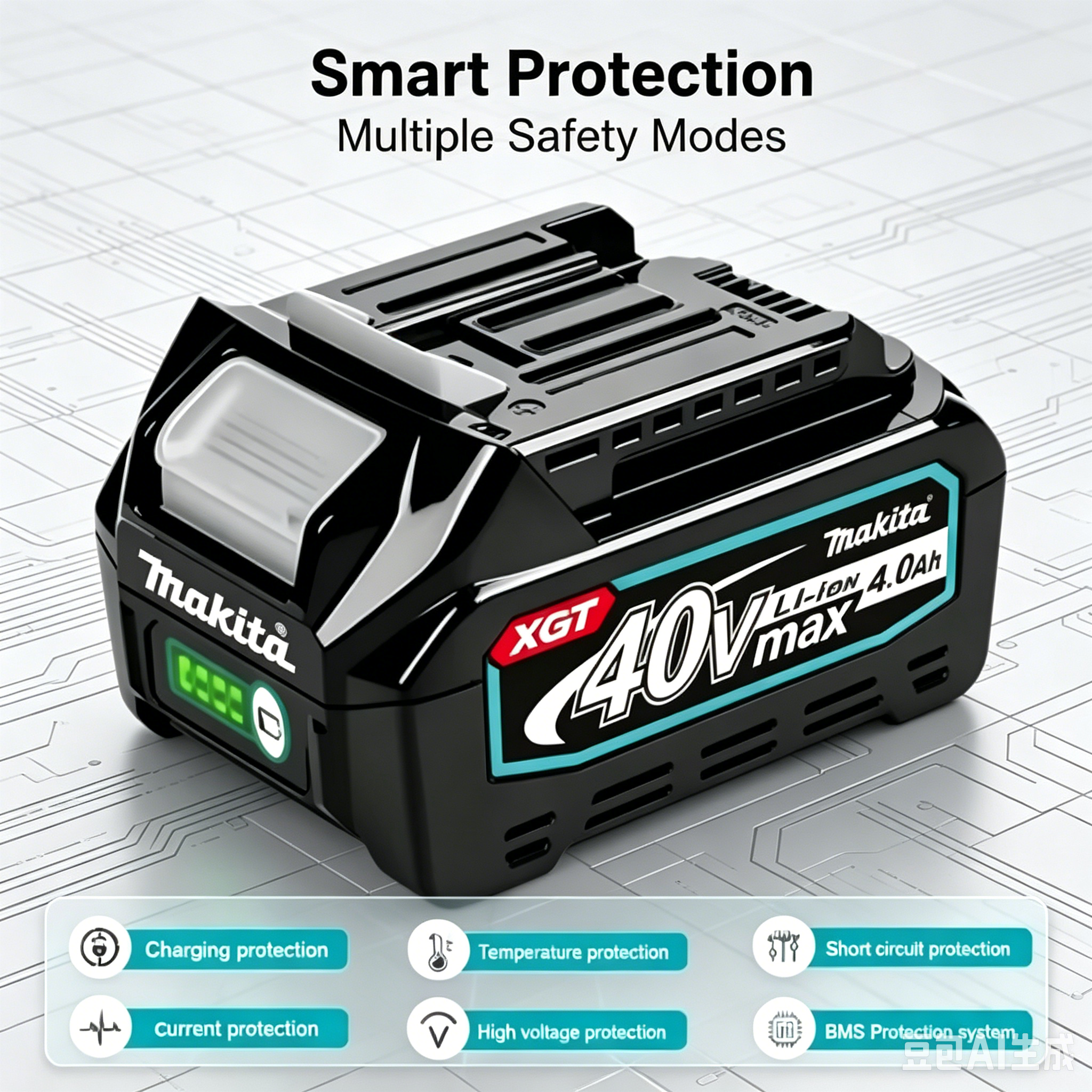 Makita Power Tools Xgt - Makita XGT 40V 4Ah Rechargeable Li-ion