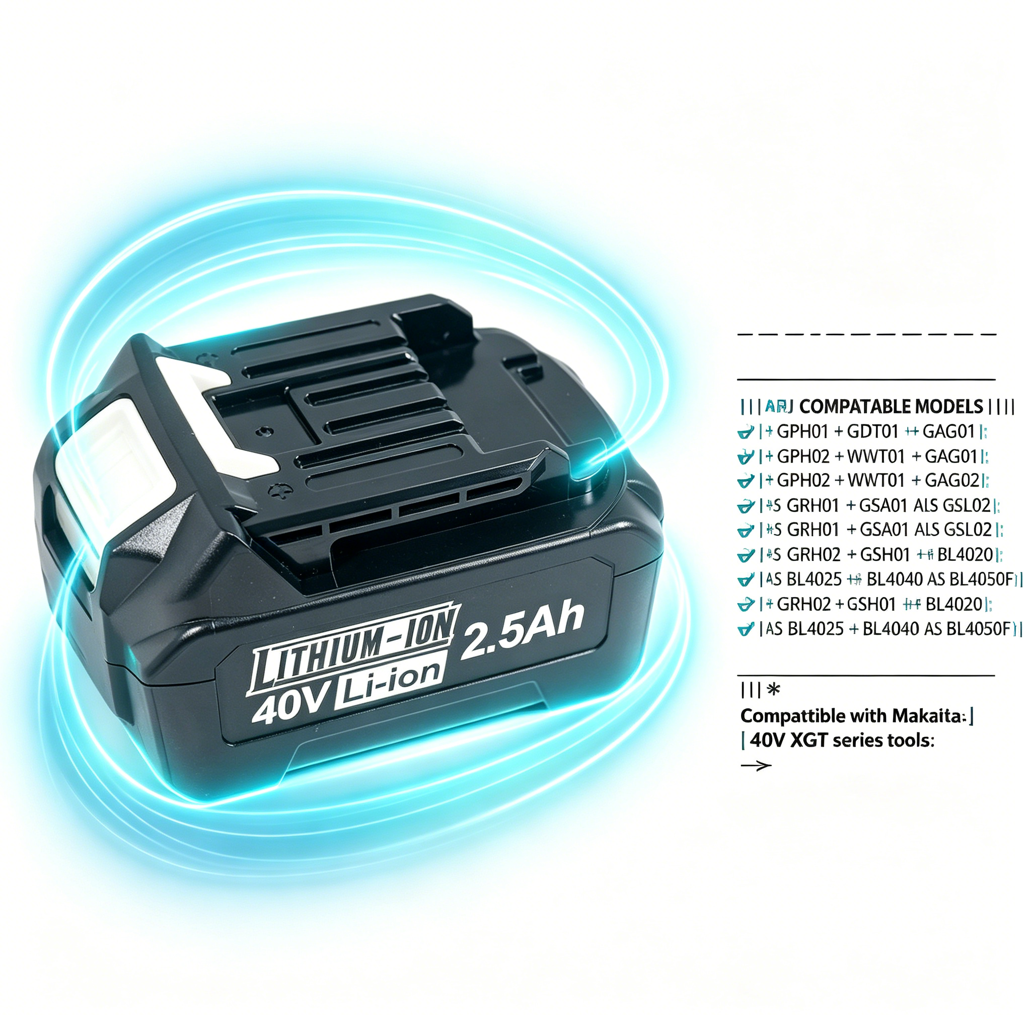 For Makita 40V XGT 2500mah 186 - Makita Power Tools Xgt avis et prix