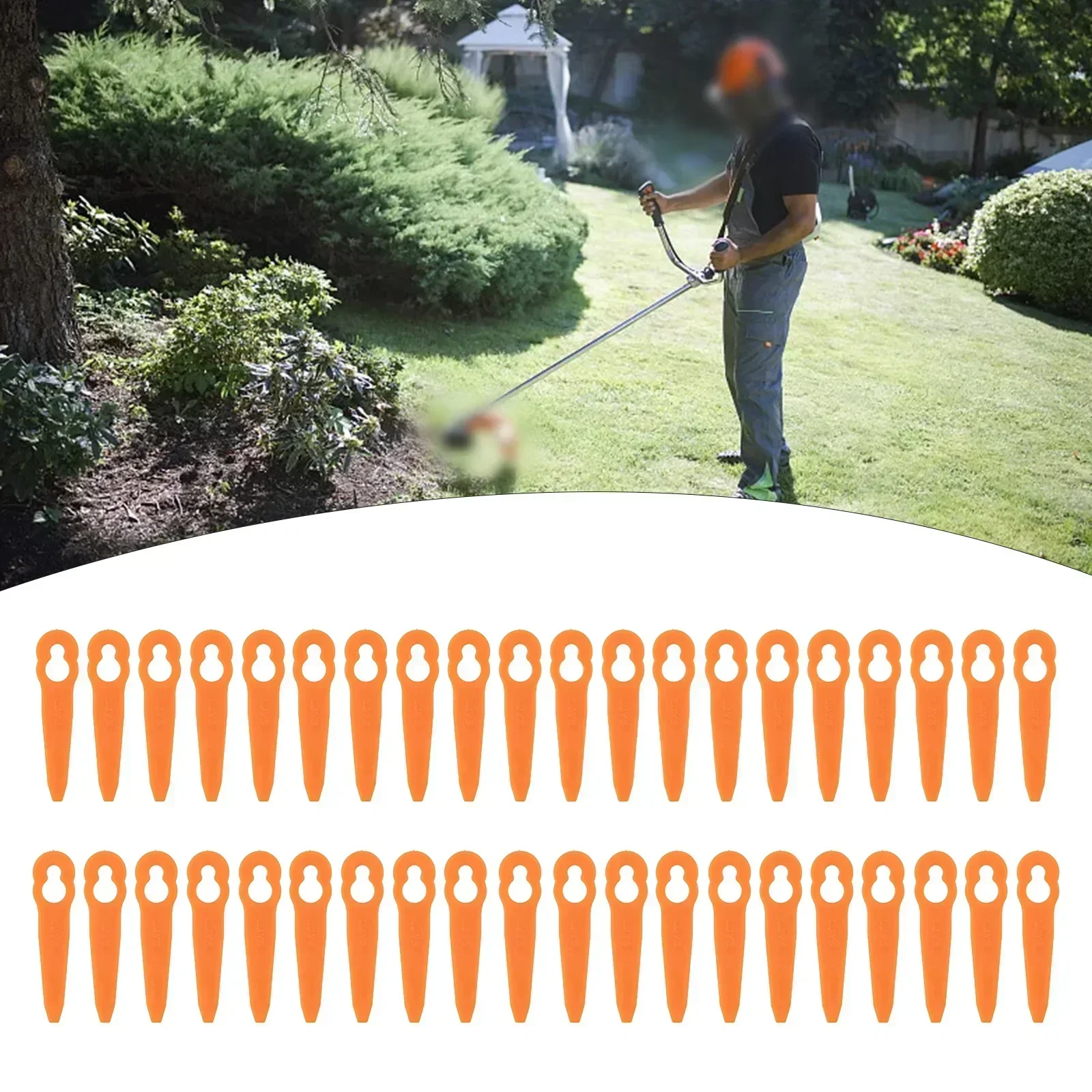40pcs Plastic Blades Lawn Mowe - Power Tools Orange avis et prix