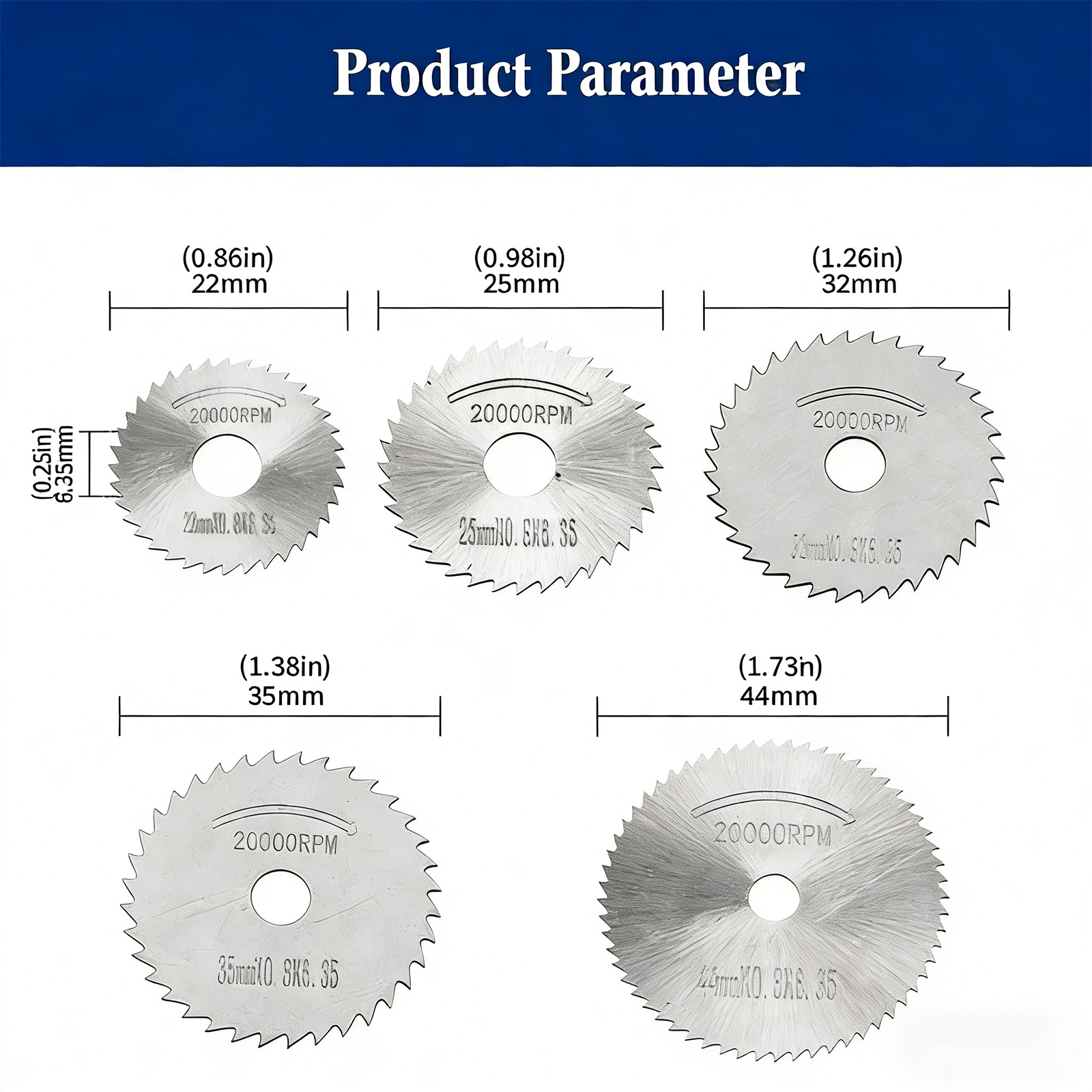 High Speed Steel Saw Disc 6Pcs - Power Tools Parts avis et prix