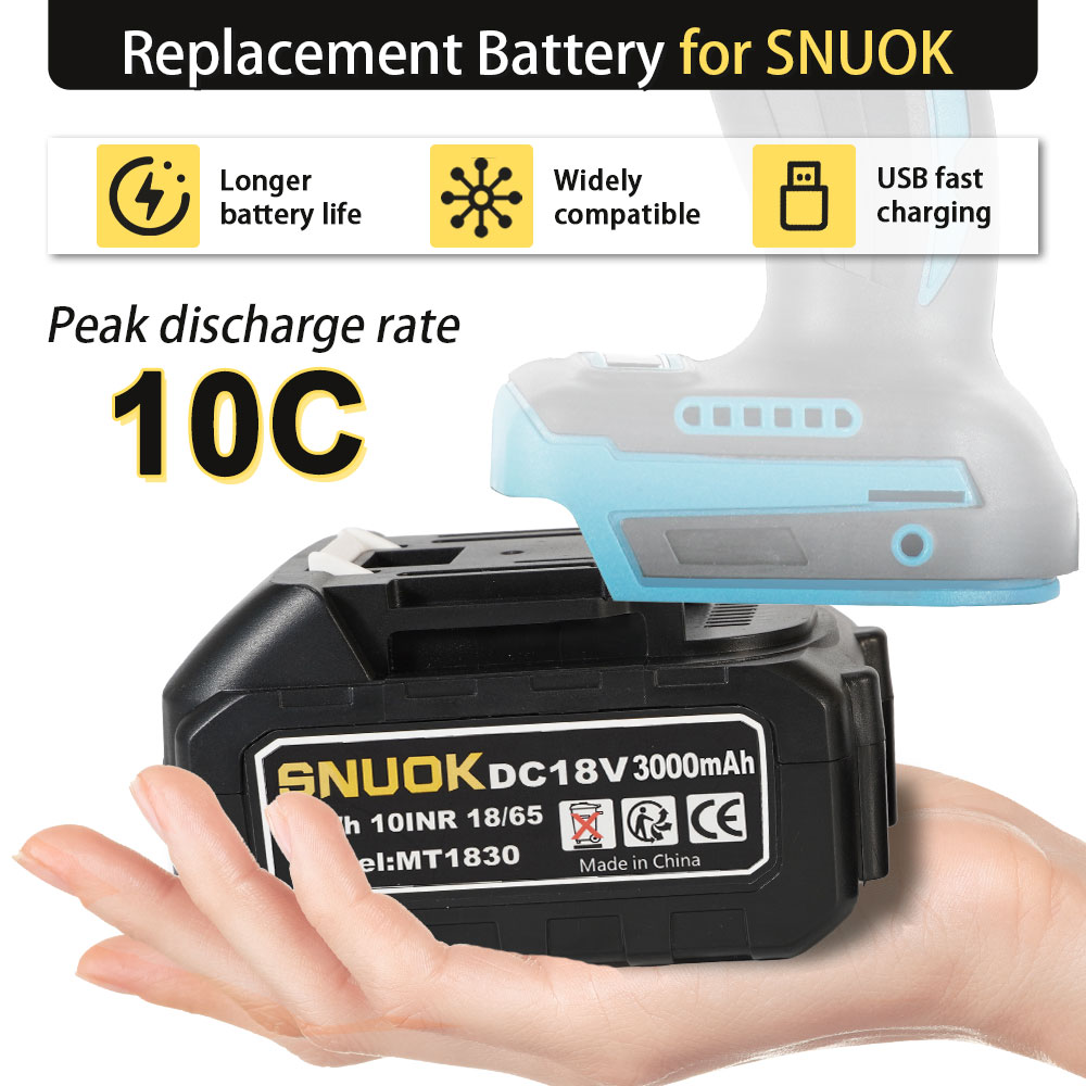SNUOK 18V Electric Tool Batter - Power Tools Safety avis et prix